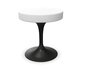 Knoll International Tulip Stool Hocker schwarz - Leder Volo VO785 White 