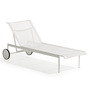 Knoll 1966 Adjustable Chaise - White with White Mesh & Strap