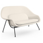 Knoll Womb Settee - Black - Cato, Natural