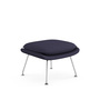 Knoll Womb Ottoman - Polished Chrome