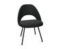 Knoll Saarinen Conference Stuhl - Stuhlbeine schwarz verchromt - Leder Bellagio Black