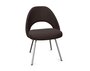 Knoll Saarinen Conference Stuhl - Stuhlbeine verchromt - Leder Dark Brown 