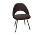 Knoll Saarinen Conference Stuhl - Stuhlbeine schwarz lackiert - Leder Dark Brown 