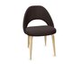 Knoll Saarinen Conference Stuhl - Stuhlbeine Eiche Natur gebeizt - Leder Dark Brown 