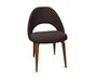 Knoll Saarinen Conference Stuhl - Stuhlbeine Eiche Walnuss gebeizt - Leder Dark Brown 