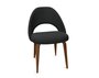 Knoll Saarinen Conference Stuhl - Stuhlbeine Eiche Walnuss gebeizt - Tonus Black