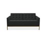 Knoll Florence Knoll Kollektion - Relax 2-Sitzer Sofa - Gestell lackiert, Farbe bronze - Tonus Black 