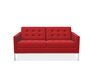 Knoll Florence Knoll Kollektion - Relax 2-Sitzer Sofa - Gestell hochglanzverchromt - Tonus Bright Red