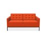 Knoll Florence Knoll Kollektion - Relax 2-Sitzer Sofa - Gestell lackiert, Farbe anthrazit - Tonus Orange
