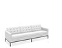 Knoll Florence Knoll Kollektion - Relax 3-Sitzer Sofa - Gestell lackiert, Farbe anthrazit - Leder Volo White
