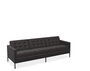 Knoll Florence Knoll Kollektion - Relax 3-Sitzer Sofa - Gestell lackiert, Farbe anthrazit - Leder Volo Black