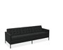 Knoll Florence Knoll Kollektion - Relax 3-Sitzer Sofa - Gestell lackiert, Farbe anthrazit - Tonus Black