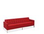 Knoll Florence Knoll Kollektion - Relax 3-Sitzer Sofa - Gestell hochglanzverchromt - Tonus Bright Red 