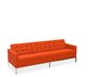 Knoll Florence Knoll Kollektion - Relax 3-Sitzer Sofa - Gestell hochglanzverchromt - Tonus Orange