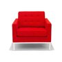 Knoll Florence Knoll Kollektion - Relax Sessel - Gestell hochglanzverchromt - Tonus Bright Red