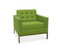 Knoll Florence Knoll Kollektion - Relax Sessel - Gestell lackiert, Farbe bronze - Tonus Pistachio Green