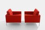 Knoll Florence Knoll Kollektion - Relax Sessel - Gestell hochglanzverchromt - Tonus Bright Red