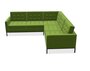 Knoll Florence Knoll Kollektion - Relax 5-Sitzer Sofa - Gestell lackiert, Farbe anthrazit - Tonus Pistachio Green