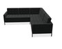 Knoll Florence Knoll Kollektion - Relax 5-Sitzer Sofa - Gestell lackiert, Farbe anthrazit - Tonus Black 