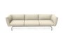 Knoll International Avio Sofa 3er Sofa Kompakte Version-Aluminiumfarbig Lackiertes Gestell-Ivory-Tonus 100t