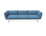 Knoll International Avio Sofa 3er Sofa Kompakte Version-Aluminiumfarbig Lackiertes Gestell-Light Azure-Tonus 508t