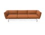 Knoll International Avio Sofa 3er Sofa Kompakte Version-Aluminiumfarbig Lackiertes Gestell-Light Copper-Tonus 464t
