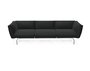 Knoll International Avio Sofa 3er Sofa Kompakte Version-Gestell hochglänzend Chrom-Black-Tonus 128t