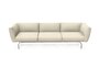 Knoll International Avio Sofa 3er Sofa Kompakte Version-Gestell hochglänzend Chrom-Ivory-Tonus 100t