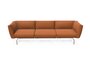 Knoll International Avio Sofa 3er Sofa Kompakte Version-Gestell hochglänzend Chrom-Light Copper-Tonus 464t