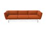 Knoll International Avio Sofa 3er Sofa Kompakte Version-Gestell hochglänzend Chrom-Medium Copper-Tonus 605t