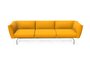 Knoll International Avio Sofa 3er Sofa Kompakte Version-Gestell hochglänzend Chrom-Yellow-Tonus 424t