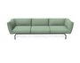 Knoll International Avio Sofa 3er Sofa Kompakte Version-Schwarz Lackiertes Gestell-Aquamarine-Tonus 914t