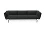 Knoll International Avio Sofa 3er Sofa Kompakte Version-Schwarz Lackiertes Gestell-Black-Tonus 128t