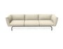 Knoll International Avio Sofa 3er Sofa Kompakte Version-Schwarz Lackiertes Gestell-Ivory-Tonus 100t