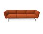 Knoll International Avio Sofa 3er Sofa Kompakte Version-Schwarz Lackiertes Gestell-Medium Copper-Tonus 605t