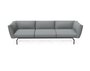 Knoll International Avio Sofa 3er Sofa Kompakte Version-Schwarz Lackiertes Gestell-Navy Steel-Tonus 216t