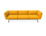 Knoll International Avio Sofa 3er Sofa Kompakte Version-Schwarz Lackiertes Gestell-Yellow-Tonus 424t