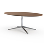 Knoll Florence Table Desk - 78" Oval - Medium Brown Mahogany