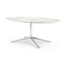 Knoll Florence Table Desk - 78" Oval - Calacatta marble, Shiny finish