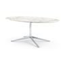 Knoll Florence Table Desk - 78" Oval - Calacatta marble, Satin finish