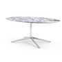 Knoll Florence Table Desk - 78" Oval - Arabescato marble, Shiny finish