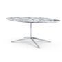 Knoll Florence Table Desk - 78" Oval - Arabescato marble, Satin finish
