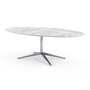 Knoll Florence Table Desk - 96" Oval - Carrara marble, Shiny finish