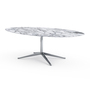 Knoll Florence Table Desk - 96" Oval - Arabescato marble, Shiny finish