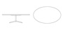 Knoll Florence Table Desk - 96" Oval