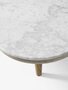 White oiled oak w. Honed Bianco Carrara