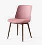 &Tradition Rely HW72 - Stuhl mit Sitzkissen: Walnut - Soft Pink - Vidar-0622