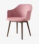 &Tradition Rely HW77 - Sessel mit Sitzkissen: Walnut - Soft Pink - Vidar-0622
