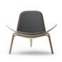 Carl Hansen & Søn CH07 Shell Chair - Sessel mit Textilbezug - Eiche weiss geölt