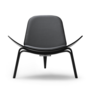 Carl Hansen & Søn CH07 Shell Chair - Sessel mit Textilbezug - Eiche schwarz